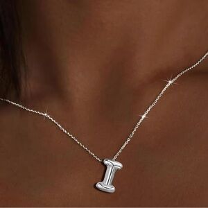 BRAND NEW, STILL IN THE PACKAGE Trendy Bubble Initial Charm and Necklace